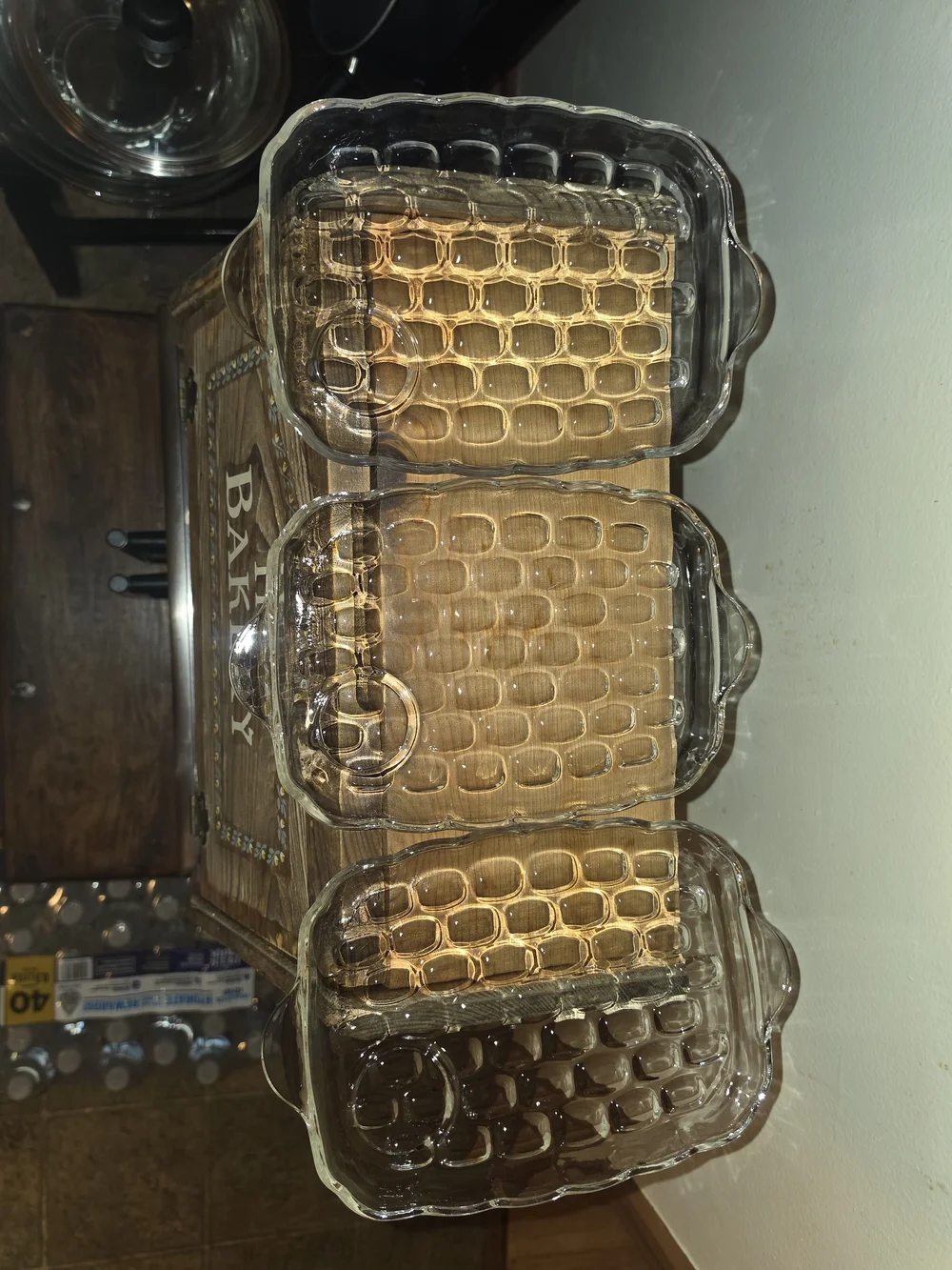 Clear Glass Rectangular Serving Dishes - Set of 3